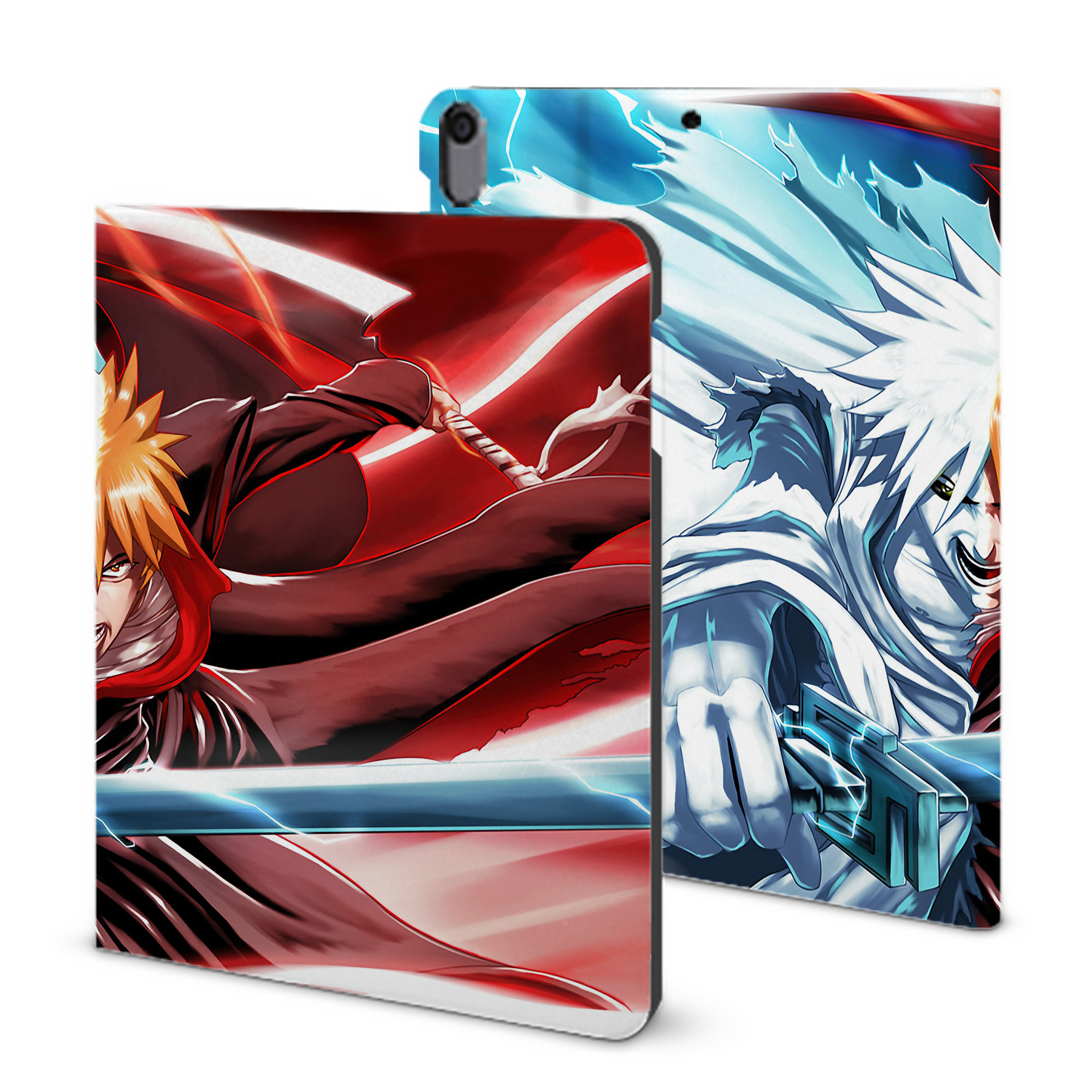 （画像用） ブリーチ BLEACH IPad ケース ブック型 PUレザー TPU 耐衝撃 軽量 薄型 ペン収納なし 全面保護 IPad 各モデル対応